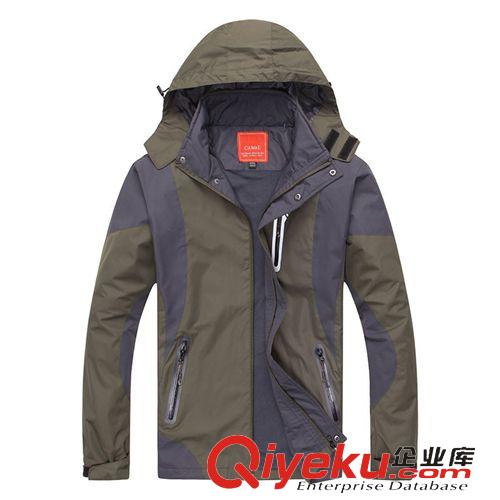 爆版沖鋒衣 2014春季新款 品牌服飾戶外沖鋒衣男情侶運動男一件套代發83986原始圖片3