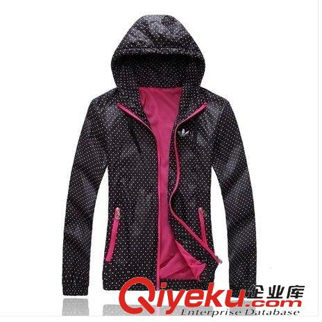 運動系列 2014zp春秋新款運動外套 女款時尚休閑連帽夾克 薄款 單衣6601