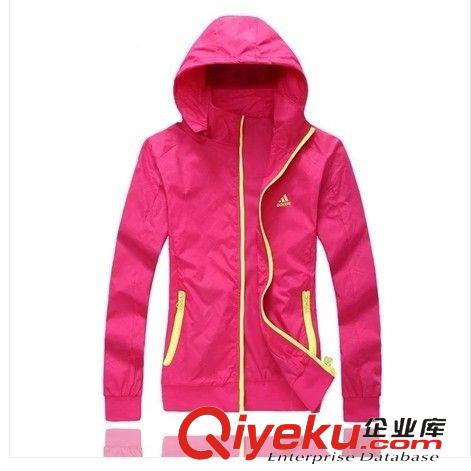 運動系列 2014zp春秋新款運動外套 女款時尚休閑連帽夾克 薄款 單衣6601