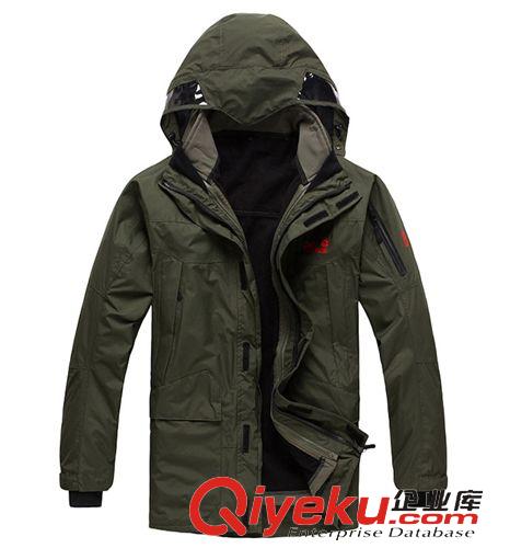 男款戶外裝 秋冬新款加絨軟殼內膽保暖戶外沖鋒衣男戶外服防風防水外套兩件套原始圖片3