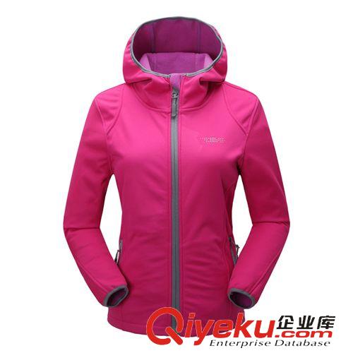 女款戶外服裝 歐洲春季新款軟殼衣軟殼抓絨衣開衫外套連帽軟殼沖鋒衣修身女