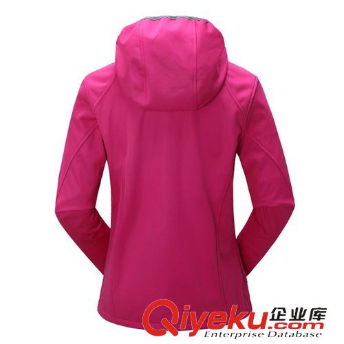 女款戶外服裝 歐洲春季新款軟殼衣軟殼抓絨衣開衫外套連帽軟殼沖鋒衣修身女原始圖片2