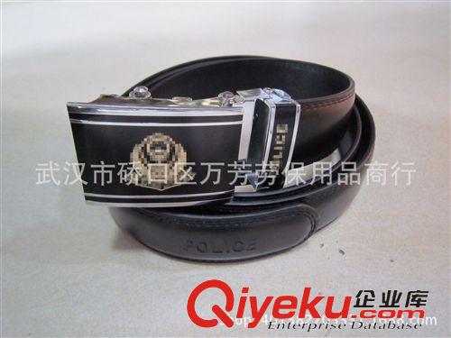 皮帶、錢包 批發(fā)自動(dòng)扣zp腰帶膜膠扣頭商務(wù)休閑男士黑色公司保安皮帶原始圖片2