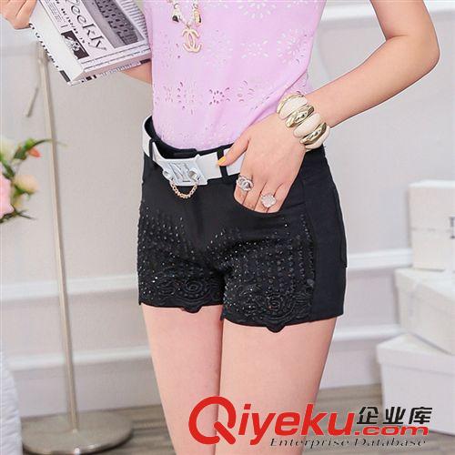 女式休閑褲 2015夏季新款短褲女韓版修身顯瘦打底褲性感熱褲鑲鉆蕾絲短褲