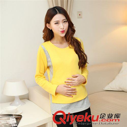秋冬孕婦裝 2014秋冬新款孕婦裝韓版加絨加厚月子服哺乳保暖內(nèi)衣孕婦套裝
