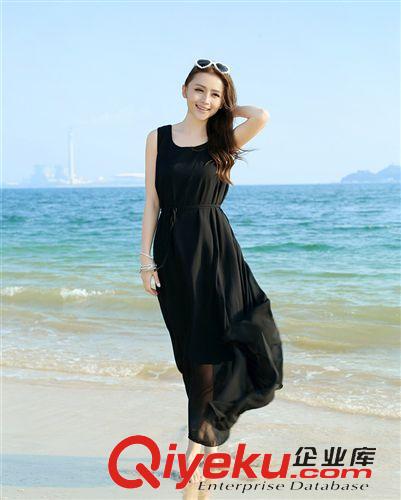 波西米亞連衣裙 外貿女裝 2015夏款雪紡連衣裙 波西米亞長裙 度假沙灘裙原始圖片3