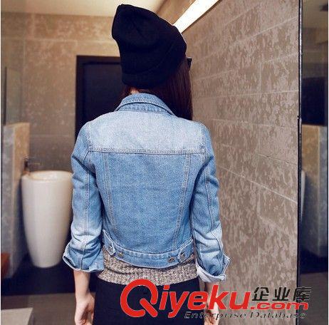 女式牛仔專場 韓國代購2015新款牛仔外套女 韓版顯瘦短款長袖百搭牛仔上衣潮原始圖片3