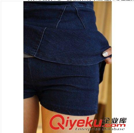 女式牛仔專場 2015實拍春夏秋牛仔顯瘦包臀裙 韓版荷葉邊高腰牛仔短裙子 批發原始圖片3