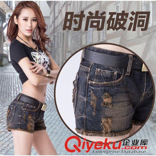 女式牛仔專場 懷舊磨破個性牛仔短褲女 韓版潮款春季新品毛邊顯瘦百搭原始圖片3