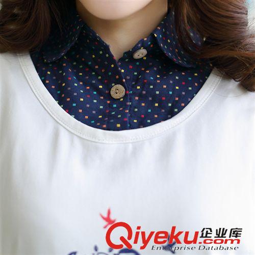 4月新款 2015夏季新款韓國(guó)產(chǎn)后時(shí)尚外出孕婦哺乳衣孕婦裝原始圖片2
