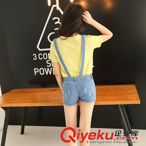 牛仔背帶褲 夏季新款女學(xué)院風(fēng)女學(xué)生可調(diào)節(jié)吊帶背帶牛仔褲女原始圖片3