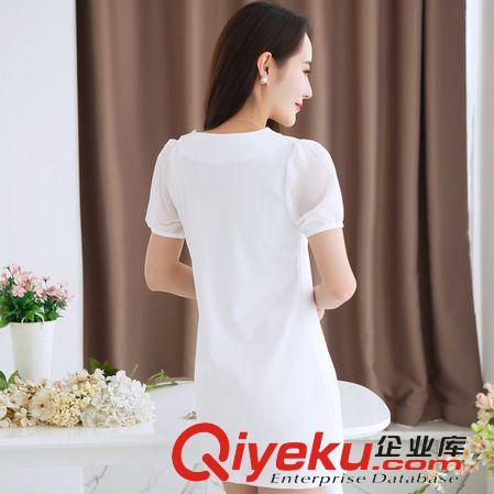 5月1期新品 韓國東大門女裝韓版中長款一步裙修身小清新3D印花連衣裙一件代發原始圖片3