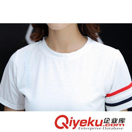 4月11期新品 2015韓版情侶裝夏裝學院風百搭短袖男女T恤圓領半袖情侶衫班服潮原始圖片2