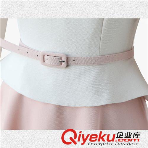 4月5期新品 韓國東大門代購春夏新款女裝韓版七分袖雪紡連衣裙假兩件套百褶裙原始圖片3