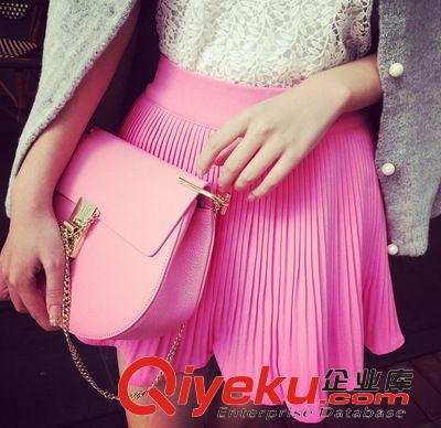 4月5期新品 韓國東大門代購春夏新款女裝韓版七分袖雪紡連衣裙假兩件套百褶裙
