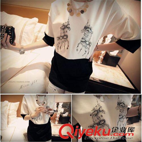 4月4期新品 春夏新款大碼女裝胖mm韓版顯瘦半袖上衣  寬松中長款中袖T恤女原始圖片2