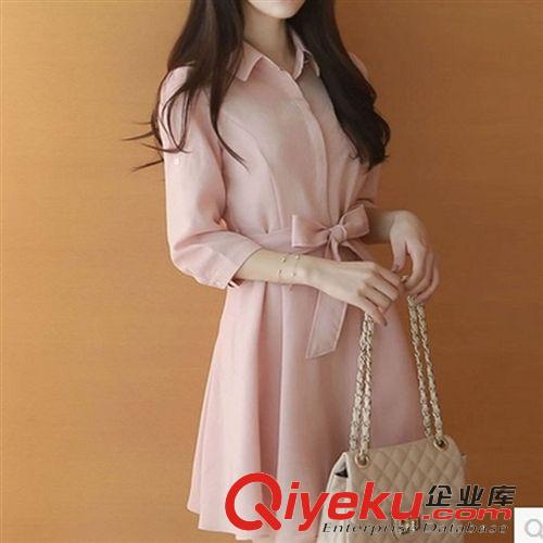 4月4期新品 2015夏季新款孕婦裝條紋拼接牛仔孕婦連衣裙寬松大碼連衣裙女