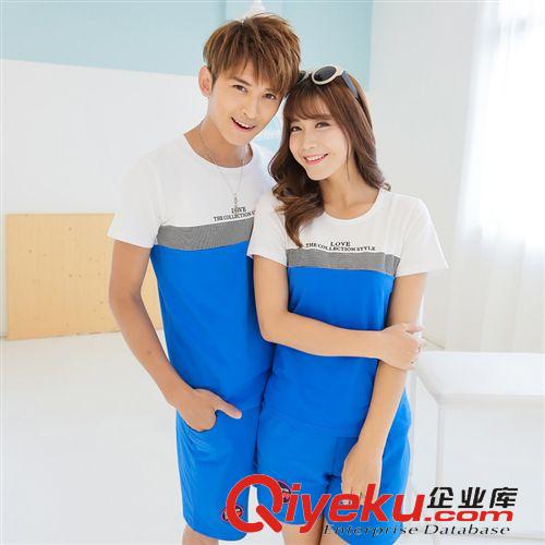 3月30號新品 2015夏裝韓版大碼女裝夏季連衣裙修身短袖t恤海邊情侶裝一件代發