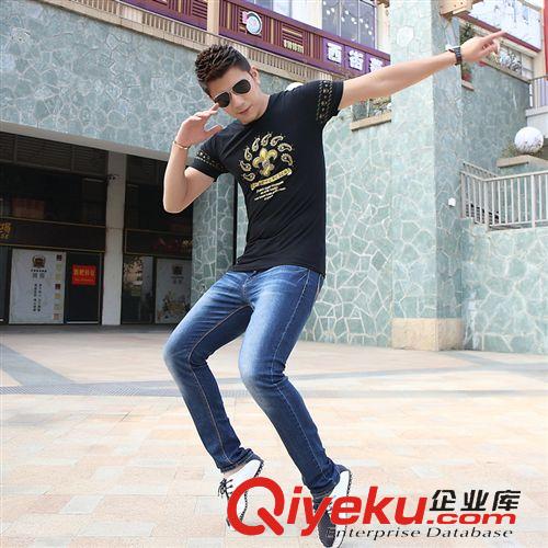 3月20號新品 2015春夏新款韓版修身t恤男 純棉男士短袖t恤 男式短袖T恤批發原始圖片3