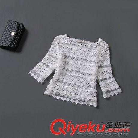 套裝 2015夏裝嗆口小辣椒同款刺繡花鏤空上衣波點長裙兩件套裝連衣裙