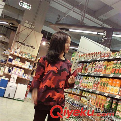 {dj2}定制， 【錢夫人】Chinstudio{dj2}定制 寬松顯瘦紅色迷彩衛衣