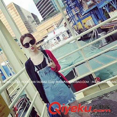 {dj2}定制， 2015春夏新款【YESWOMEN】小宜{dj2}定制 Preppy Style牛仔背帶裙原始圖片3