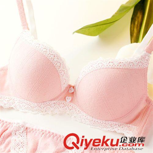 內(nèi)衣，胸貼，隱形文胸 日系蕾絲邊竹碳深v性感甜美聚攏文胸少女內(nèi)衣套裝原始圖片3