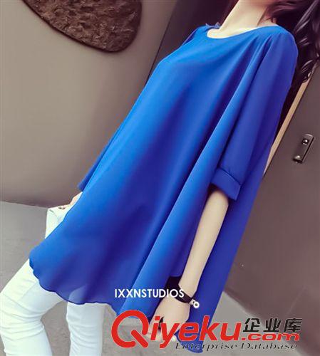 孕婦裝 2015春夏裝新款孕婦裝 飄逸雪紡衫上衣 孕婦連衣裙 廠家直銷