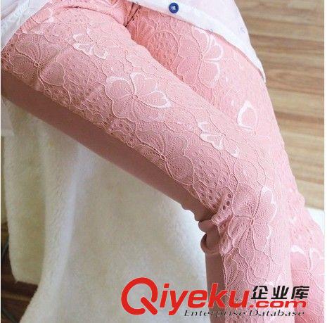 女褲 2015春夏外穿打底 韓版高腰蕾絲小腳褲彈力潮七分褲廠家直銷