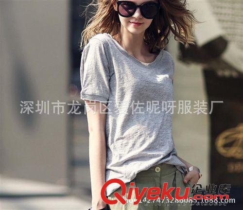 女式T恤 韓版夏季新款女裝T恤棉質短袖百搭女式T恤打底衫