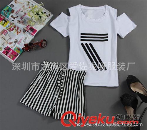 女式休閑套裝 女裝加肥加大夏季格子短褲套裝胖mm修身顯瘦休閑套裝女