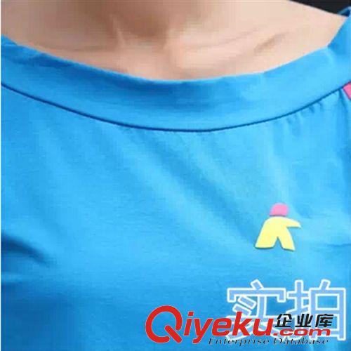 短袖套裝 2015夏裝韓版拼色時尚大碼少女衛衣休閑網球服運動裙套裝