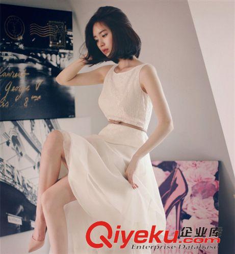 五月新款第四波 女裝一件代發2015新款時尚修身顯瘦拼接背心裙連衣裙微信代發