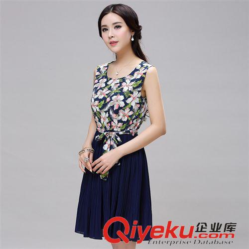 夏裝連衣裙 2015夏裝新款 優(yōu)雅仿真絲歐根紗連衣裙 民族風女裝刺繡旗袍