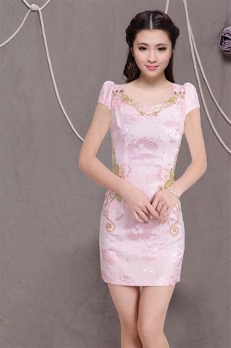夏裝 旗袍 2015新款夏裝 氣質復古旗袍裙 修身日常短款 禮服旗袍原始圖片3