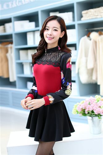 蕾絲衫、雪紡衫 2015春裝新款大碼女裝韓版修身雪紡衫 長(zhǎng)袖娃娃領(lǐng)打底衫