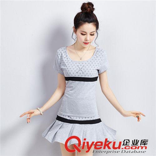 女裝*系列 2015夏季新款女式短袖t恤休閑套裝網球服裙套裝女裝夏 批發 509D原始圖片3