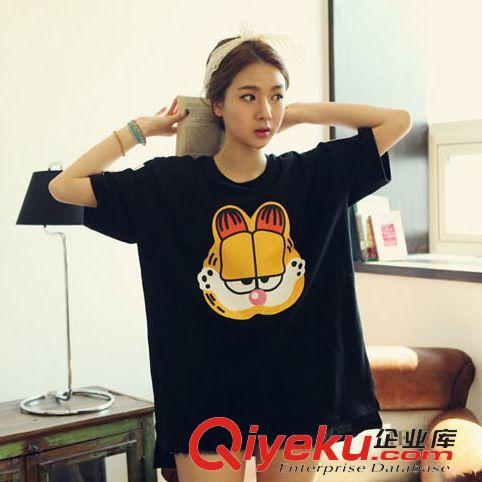 女式精品爆款專區(qū) 2015夏季新款韓版大碼短袖t恤女 中長(zhǎng)款印花圓領(lǐng)女式短袖t恤批發(fā)原始圖片2