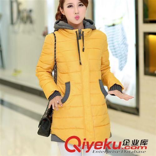 十月新款 批發(fā)秋冬季新款羽絨服女款 韓版修身中長款加厚保暖羽絨棉服女裝原始圖片3