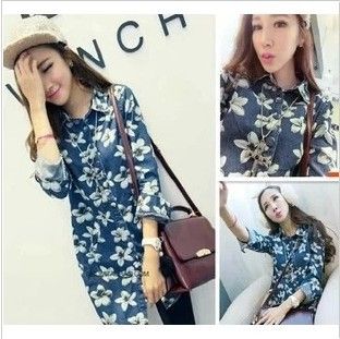 女式襯衫 春夏新款熱賣百搭韓版洗水修身顯瘦襯衫長袖牛仔襯衣女