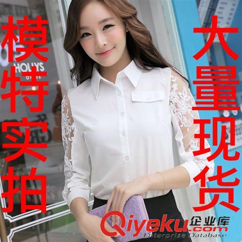 蕾絲衫、雪紡衫 西西小可大愛唯美意式情調(diào)很顯女人味歐根紗拼接精致蕾絲上衣