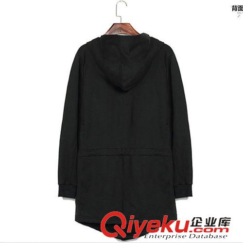 速賣通貨源 2015新款歐美外貿(mào)女裝秋冬拉鏈連帽中長款衛(wèi)衣外套 速賣通爆款原始圖片2