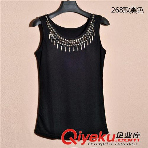上裝 2015夏裝外貿新款吊帶衫燙鉆小背心韓版寬松顯瘦無袖打底背心女潮原始圖片3