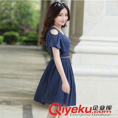 棉麻系列 2015新款棉麻女裝 韓版大碼純色寬松連衣裙棉麻裙子