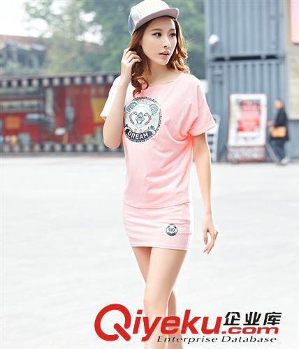 4月{zx1}主打爆款 2015夏季新品女裝時(shí)尚褲裙印花T恤短袖修身短裙運(yùn)動(dòng)套裝