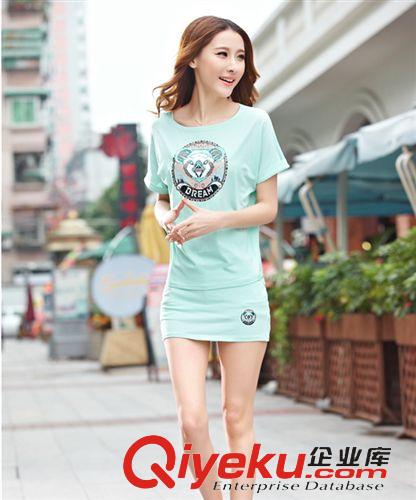 4月{zx1}主打爆款 2015夏季新品女裝時(shí)尚褲裙印花T恤短袖修身短裙運(yùn)動(dòng)套裝