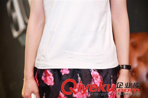 西西小可同款夏裝 爆款2015夏季新款女裝 韓版時尚氣質圓領DR亮片字母短袖直筒T恤
