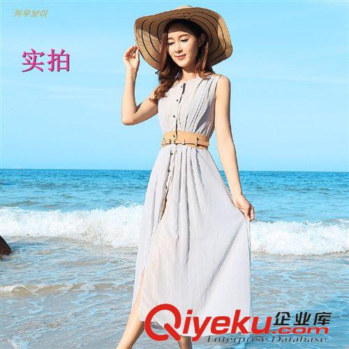 gd波西米亞連衣裙 2015夏季時尚新品波西米亞度假沙灘裙gd桑蠶絲長裙寬松連衣裙女