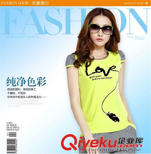 休閑套裝 運(yùn)動(dòng)套裝女夏裝新款格子大碼短袖時(shí)尚修身休閑套裝七分褲原始圖片2