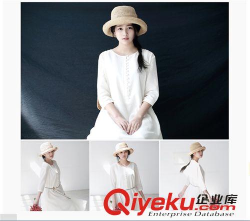 森女/日韓 2015夏裝新款時尚孕婦棉麻高檔孕婦連衣裙 娃娃衫孕婦裙廠家直銷